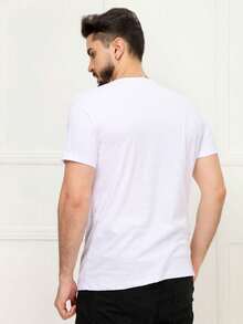 Kit 2 Pecas Camiseta 100% Algodão Camisa Masculina Várias Cores Corinho Promoção Imperdivel  E Seguro - Vermelho - Visão 4