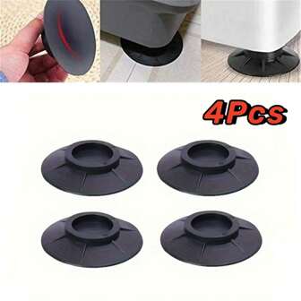 4pcs Anti-Vibration Pads: Reduce Washing Machine & Fridge Noise And Prevent Slipping!