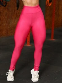 Women Sports Leggings - Hot Pink - View 5