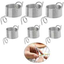 6 Piezas Juego De Dedales Para Telares De Punto, 2 Tamaños De Telares De Punto, Protector De Dedos, Aguja De Tejer, Para Herramientas De Accesorios De Manualidades Diy - Plateado - Ver 1