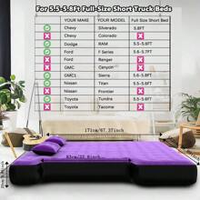 Truck Bed Air Mattress Inflatable Pickup Air Bed - For 5.5-5.8Ft Full-Size Short Truck Beds With 16.4FT Car Air Pump Cord & Air Pillows & Carry Bag For Outdoor Truck Camping Road Trips - Purple - Màu tím - Xem 4