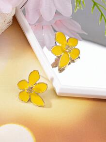 1對復古極簡萬能幾何三葉草,花朵垂墜耳環 - 綠色 - 查看 9