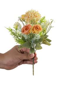1/3PCS Artificial Peony, Embroidered Ball, Mixed Flowers, Plastic Flower Silk Cloth, Rose Bud, Birthday Party, Party, Decoration, Wedding Flower Basket, Bride Holding Flowers, Home Decoration, Dining Room, Bedroom, Windowsill Decoration, Vase Decoration, New Year Decoration, Outdoor Garden, Start Of School Season