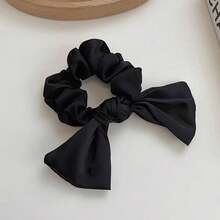 1/2 cái Của phụ nữ Đen Xa ten Bowknot Dây buộc tóc Kẹp buộc tóc , Đơn giản , Đúng mốt , Thanh lịch , Linh hoạt , Thích hợp Đối với Mặc hàng ngày - màu đen - Xem 3