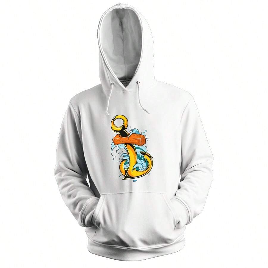 Men Hoodies - 白色 - 查看 1
