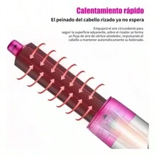 Cepillo Secador De Pelo 5 Es 1 Para Peinado De Mujer Con Plancha Secadora Peinadora Aire caliente - Gris - Ver 5