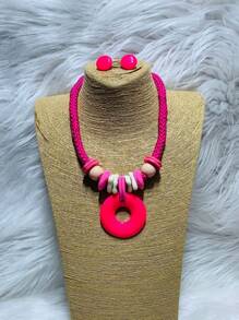 Necklace Sets - Hoa hồng vàng - Xem 1