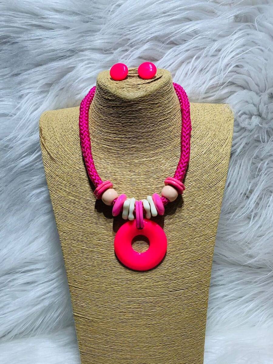 Necklace Sets - Hoa hồng vàng - Xem 1