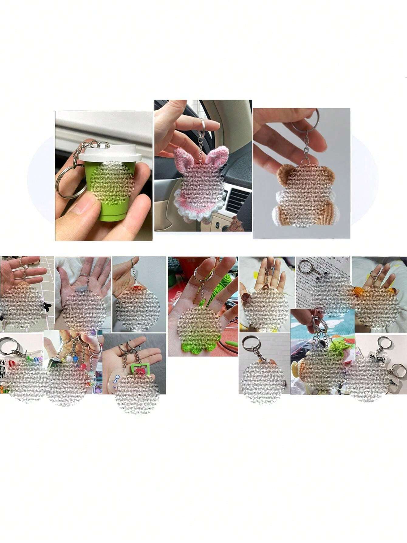 Cute (Large Size) 90pcs Key Rings Including Screw Eye Pins & Jump Rings