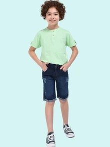 Kit 2 Bermuda Shorts For Men, Jeans And Twill, For Children And Youth, With Size 10 To 16 - Nhiều màu - Xem 4