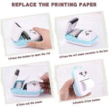 Mini Photo Pocket Printer Portable Ink-Free Thermal 57mm Sticker Trans Paper Wireless BT 200dpi Android IOS Printing Machine Back To School