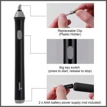 1件套電動橡皮+1盒筆芯橡皮 - 黑色 - 查看 5