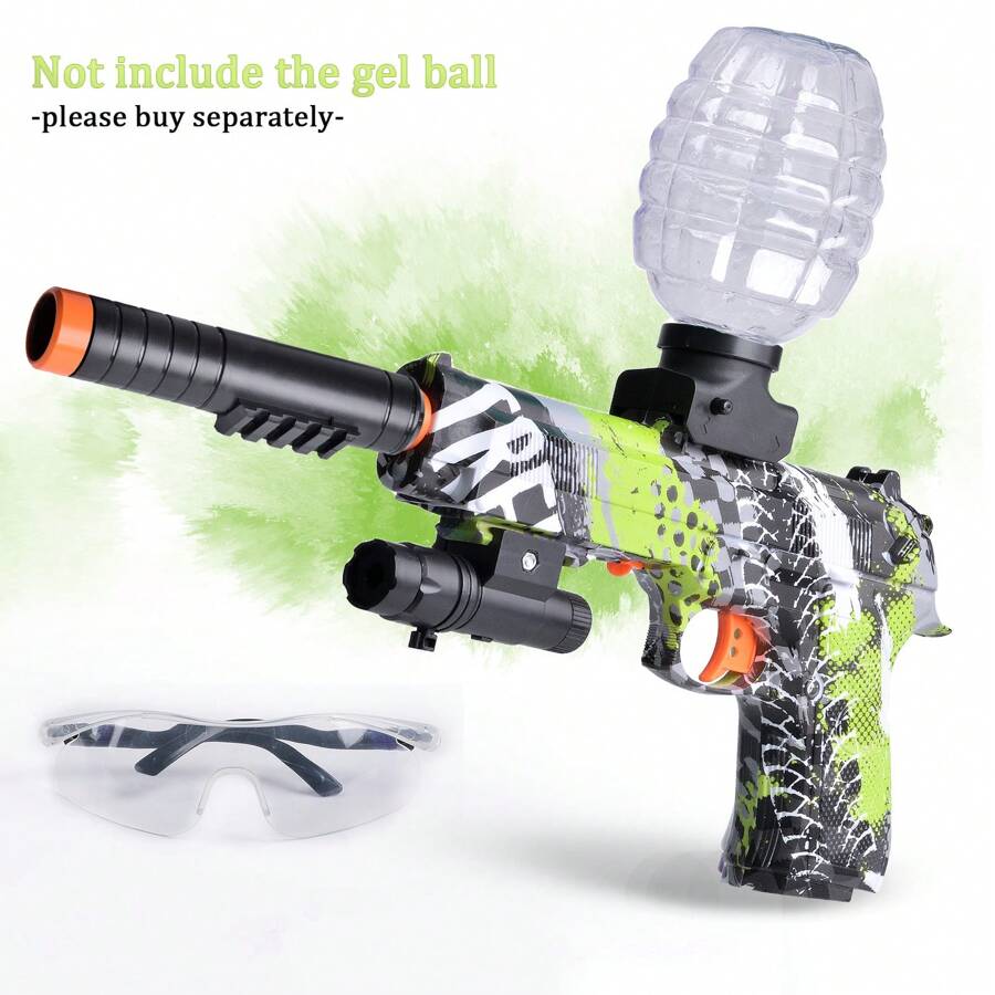 Electric Gel Ball Blaster, Rechargeable Automatic Splatter Ball Blaster, Great For Outdoor Activities - Shooting Team Game - Green - View 1