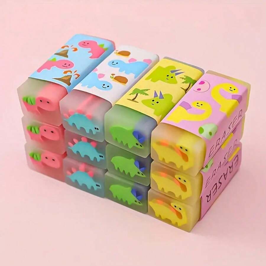 8pcs/Set Cute Dinosaur Shaped Erasers SHEIN USA