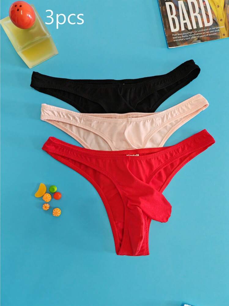 Ropa Interior De Tanga Con Diseno De Nariz De Elefante Comoda Transpirable De Talle Bajo 3 Uds. Moda de Mujer SHEIN Mexico