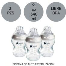 SET BIBERONES ANTICOLICO NATURAL START 0m+ RECIEN NACIDO 3 PIEZAS 9 OZ 260ml ORIGINAL MAMILAS - Blanco - Ver 2