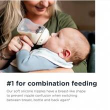 SET BIBERONES ANTICOLICO NATURAL START 0m+ RECIEN NACIDO 3 PIEZAS 9 OZ 260ml ORIGINAL MAMILAS - Blanco - Ver 7