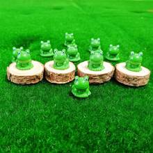 10/50/100 Pcs Mini Frogs Garden Decor Tiny Plastic Frogs Miniature Resin Frog Figurines For Fairy Garden Miniature Moss Landscape Decoration - Green - View 4