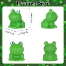 10/50/100 Pcs Mini Frogs Garden Decor Tiny Plastic Frogs Miniature Resin Frog Figurines For Fairy Garden Miniature Moss Landscape Decoration - Green - View 2
