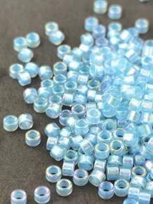 1400pcs/20g Glass Seed Beads, 2.5mm, Borealis Colour, For Diy Bracelet Jewelry Making