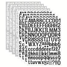 1 Inch 378 Pieces 3 Sheets Graduation Cap Letter Stickers, Self-Adhesive Vinyl Letter Stickers, Alphabet Number Stickers, Decals For Signs, Business, Mailbox, Crafts - White - View 1