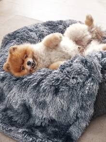 Waterproof Dog Blankets For Dogs - Calming Cat Blanket For Couch Protector Washable, Long Fau X Fur Pet Blanket For Puppy, Reversible Furniture Protection - Tie-dye Grey - 查看 6