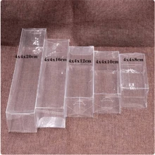 1批= 10入組4x4x8/10/12/16/20公分批發新透明pvc盒子包裝,婚禮/聖誕節最受歡迎的巧克力糖果蘋果禮物活動 - PVC透明盒 - 查看 7