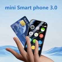 BezosMax Mini Smartphone 3.0 Inch Quad Core Dual Sim Ultra Thin Unlocked Card Mobile Phone WiFi Bluetooth Hotspot Student Pocket Cellphone (33GB RAM 64GB ROM) - Purple - View 7