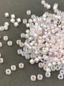 1400pcs/20g Glass Seed Beads, 2.5mm, Borealis Colour, For Diy Bracelet Jewelry Making