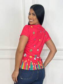 Women T-Shirts - Màu Hồng Tươi - Xem 4