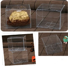 10个装批发新款透明PVC包装盒，适用于婚礼/圣诞节礼品盒，可装巧克力、糖果、苹果等，透明包装盒，适用于各种活动