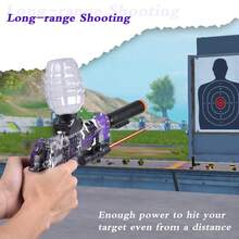 Electric Gel Ball Blaster, Rechargeable Automatic Splatter Ball Blaster, Great For Outdoor Activities - Shooting Team Game - Purple - View 3