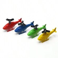 1pc Handle Pull String Powered Helicopter Toy, Outdoor Fun Flight Toy, No Battery Required, The Harder You Pull The Higher It Flies, Suitable As Small Birthday Gift And Birthday Present For Party - Multicolor - View 1