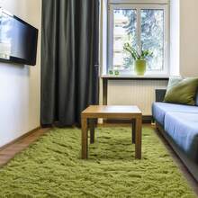 Available In A Variety Of Sizes And Colors Luxury Fluffy Area Rug Modern Shag Rugs For Bedroom Living Room, Super Soft And Comfy Carpet - 草綠色 - 查看 2