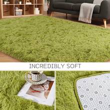 Available In A Variety Of Sizes And Colors Luxury Fluffy Area Rug Modern Shag Rugs For Bedroom Living Room, Super Soft And Comfy Carpet - 草綠色 - 查看 5