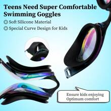 1 buc ochelari de înot unisex din silicon pentru adulți și adolescenți, cu anti-aburire, etanși, vedere largă și clară, protecție UV, articole esențiale pentru plajă, accesorii de plajă, plutitor pentru piscină
