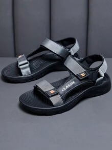 Men's Casual Classic Slip-Resistant Wear-Resistant Comfortable Sandals For Indoor And Outdoor With Simple Look - Grey - View 7