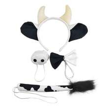 1pc Cosplay Animal Costume Prop - Cow Costume - Black - View 1