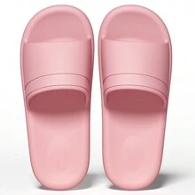 2024年新款時尚男女情侶用eva拖鞋,上等皮革質感,輕巧舒適,厚實＆耐用鞋底,柔軟＆防滑,適用於家庭,沙灘和浴室,採用高端條紋設計,簡單時尚的ins風格點綴 - 粉色 - 查看 1