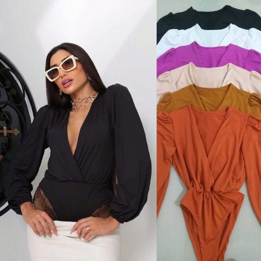 Women Bodysuits - Màu be - Xem 1