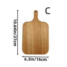 1pc Rubber Wood Cutting Board With Handle, Suitable For Meat, Cheese, Vegetables, Bread And Cooked Food, Perfect For All Kinds Of Holidays