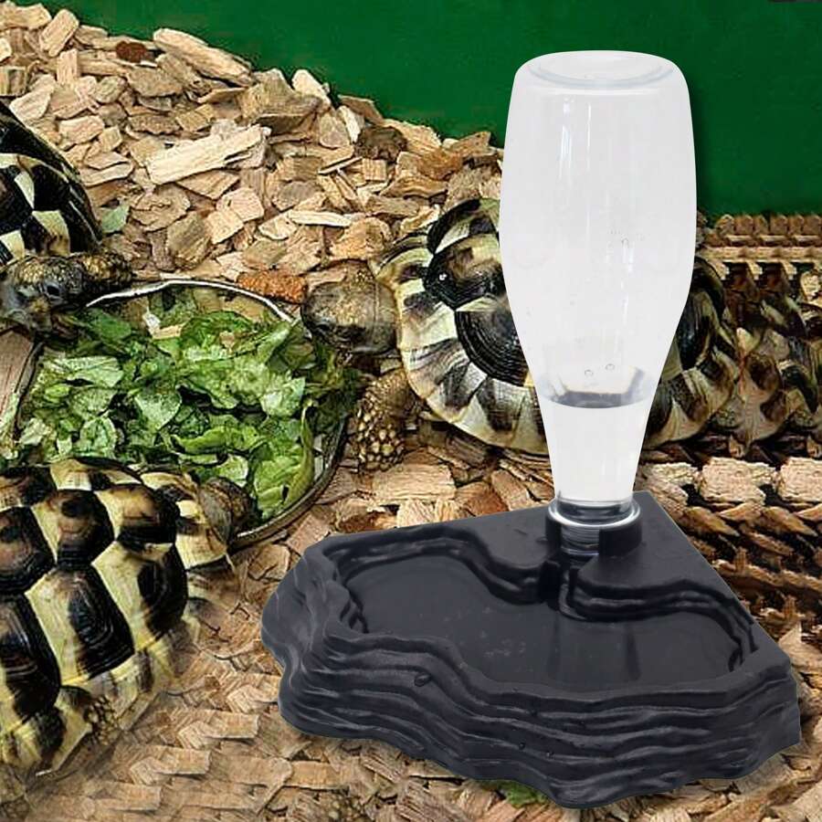 Reptile Water Feeder, Automatic Turtle Water Dispenser Waterer Feeder