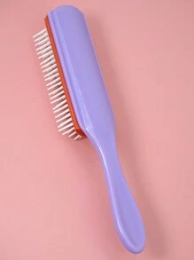 salon fashion 1pc Macaron Nine Rows Comb,Curly Hair Brush,9 Row Styling Brush For Styling, Smoothing Longer Hair And Defining Curls - For Women And Men (Purple) - Purple - View 2