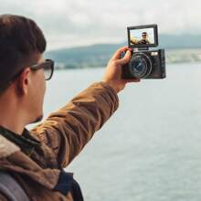 Nbd攝影和視頻數字相機,4k 48mp Vlog相機,180度翻轉屏幕,16倍數字變焦 - 黑色 - 查看 7