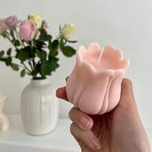 1 件 3D 树脂蜡烛模具郁金香花蜡烛模具、香薰石膏模具、肥皂模具、粘土家居装饰卡通动物树脂模具 - 白色 - 查看 6