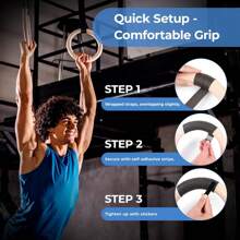 Wooden Gymnastic Rings With Straps Gym Rings Crossfit Gymnastics 28mm / 32mm - Wooden - View 5