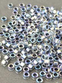 1400pcs/20g Glass Seed Beads, 2.5mm, Borealis Colour, For Diy Bracelet Jewelry Making