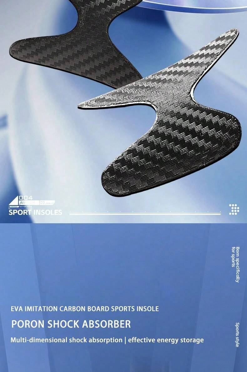 Sports Insoles Eva Shock Absorbing & Carbon Fiber Plate Design, Enhance