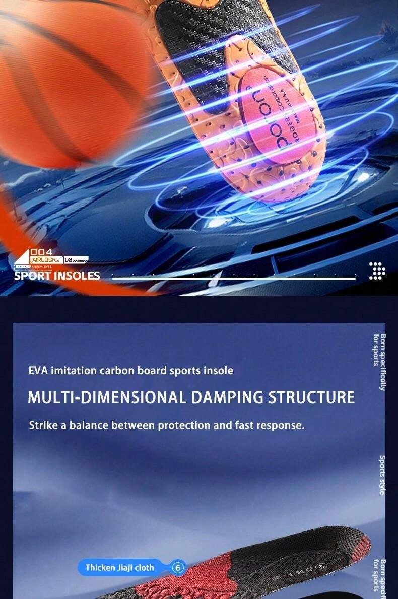 Sports Insoles Eva Shock Absorbing & Carbon Fiber Plate Design, Enhance