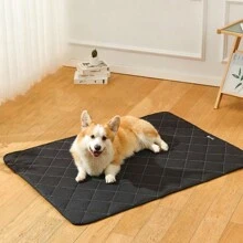 1pc Pet Floor Mat Dog Sleeping Carpet Square Waterproof Oxford Cloth Material Scratch And Bite Resistant Blanket Dog Mat Cat Mat Suitable For Floor Cushion Sofa Car Outing Mat Washable Machine Washable Easy To Clean - Black - View 3